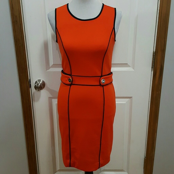 Banana Republic Factory Dresses & Skirts - Banana Republic Orange and Navy Sleeveless Dress